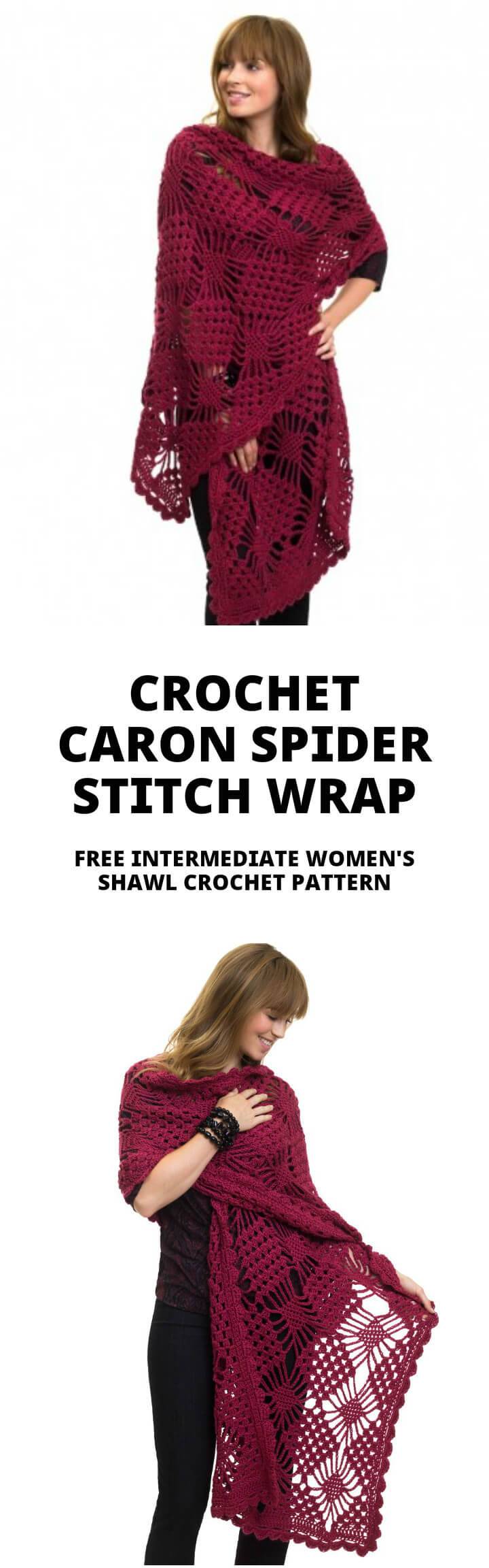crochet spider stitch shawl or wrap